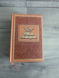 The Complete Works of William Shakespeare Leather-bound Classics Gold Table Book - Picture 1 of 5