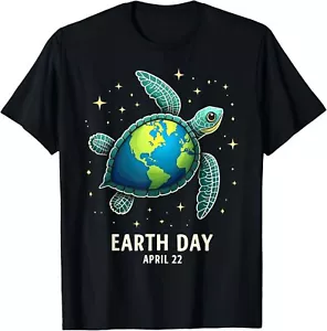 Earth Day 2025 Restore Earth Sea Turtle Art Save the Planet Hoodie or T-Shirt - Picture 1 of 4