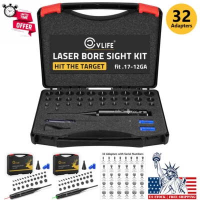 Kit de mira láser profesional con 32 adaptadores mejorado rojo/verde Foto 1 de 4