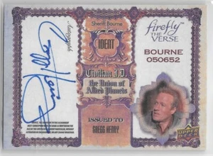2015 UPPER DECK FIREFLY THE VERSE AUTOGRAPH Gregg Henry as Sheriff Bourne #GH - Picture 1 of 1