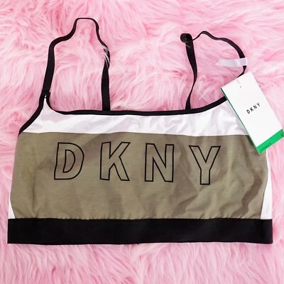 DKNY Scoop Bralette NWT pullover wirefree mesh lined Bra sz S M L XL 7 Styles! - Image 1 of 4