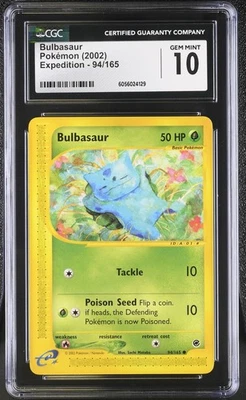 CGC 10 GEM MINT Bulbasaur 2002 Expedition 94/165 Pokemon Card - Image 1 of 2