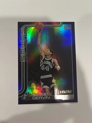 Baloncesto Topps 2025-26 #265 George Gervin lámina púrpura #/250 San Antonio Spurs Foto 1 de 2