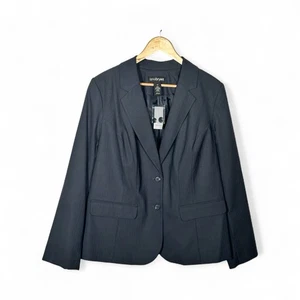 Lane Bryant Blazer Single 2 Knöpfe marineblau Nadelstreifen Damengröße 20 neu mit Etikett $ 89,95 - Bild 1 von 9