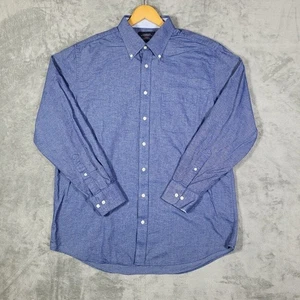 Charles Tyrwhitt Hemd Herren Large Blau Chambray Classic Fit Langarm Tasche - Bild 1 von 8