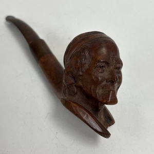 Pipa con cabeza de tabaco vintage tallada a mano de madera - Imagen 1 de 6