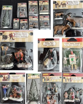 Рождественский Lemax Village коллекции фигурки деревья аксессуары 15 предметов комплект новый - Изображение 1 из 4