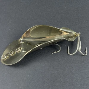 Esca da pesca vintage Buck Perry 3 3/4 pollici cucchiaio spina colore argento - Foto 1 di 4