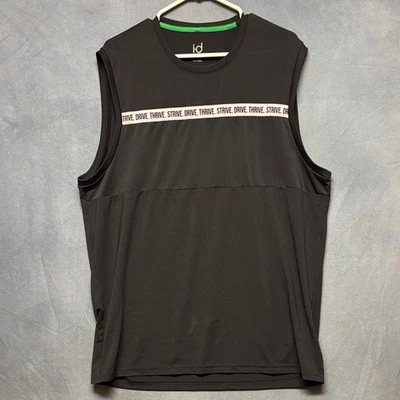 Ideology Mens Black Sleeveless Muscle Shirt Large Activewear Gym Lift Workout - Image 1 of 4