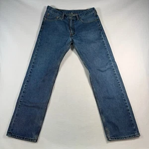 Jeans Levis para hombre 36 azul 505 recto tiro alto lavado medio - Imagen 1 de 12
