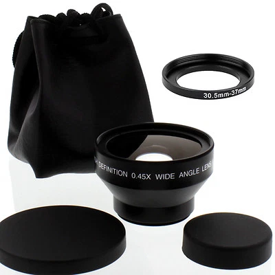 HD 30.5mm Wide Angle Lens w/Macro fo JVC Everio GZ-HD300 MC200 HD320 HM200 MC100 - Image 1 of 4