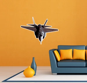 Fighter Jet Soaring US Army Military Wall Sticker Room Interior Decor 25"X20" - Picture 1 of 1