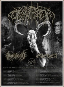 WOLVES IN THE THRONE ROOM | BLACKBRAID Tour 2023 Edición Limitada Póster RARO Metal Negro - Imagen 1 de 1