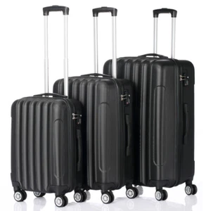 Large Capacity Multifunction Travel Suitcase Black Durable Luggage Bag - Picture 1 of 12