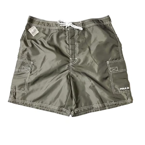 NOS Polo Sport Ralph Lauren Swimwear Board Shorts Mens 34 Green Nylon - Picture 1 of 20