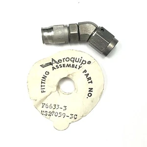 AEROQUIP F6633-3 MS27059-3C REUSABLE 45° -3AN HOSE END FITTING RACING / AIRCRAFT - Picture 1 of 1