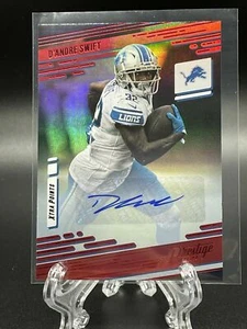 '🔥 D'Andre Swift 🔥 2021 PANINI PRESTIGE E XTRA POINTS RED VERSION AUTO : - Picture 1 of 1