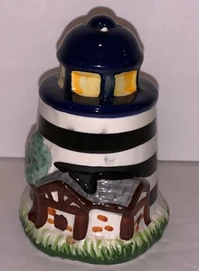 Vintage Ceramic Lighthouse Salt Shaker Nautical Beach Decor Collectible  4" - Picture 1 of 9