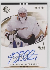 2007-08 SP Authentic Auto Future Watch /999 Jonas Hiller #191 Rookie Auto RC
