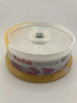 25 KODAK 8X Blank DVD+R DL Dual Double Layer 8.5GB New Sealed - Image 1 of 2