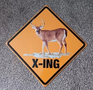 Deer  X-ING Metal Sign Wall Decor Home Office Garage - Picture 1 of 1