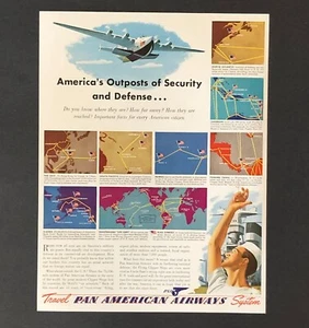 1941 Pan American Airways Advertisement WW II Clipper Route Maps Vtg Print AD - Picture 1 of 2