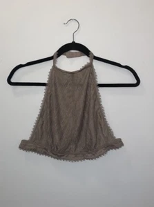 Wishlist Brown Tan Halter Lace Bra Bralette NWOT Small - Picture 1 of 7