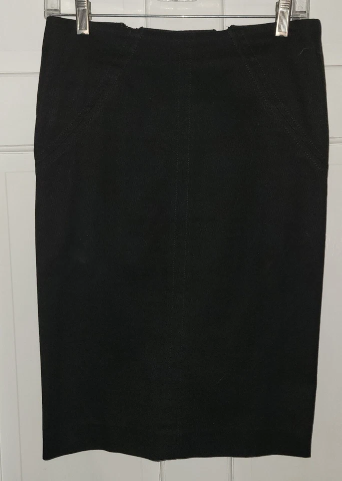Falda alessandro dell aqua negra elástica recta lápiz cremallera 40 italiana XS Foto 1 de 4