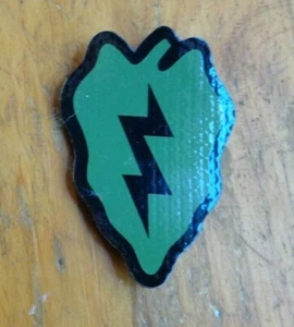 US ARMY PATCH, 25TH INFANTRY DIVISION , GREEN, IFF, HOOK TAPE FASTENER - Picture 1 of 1
