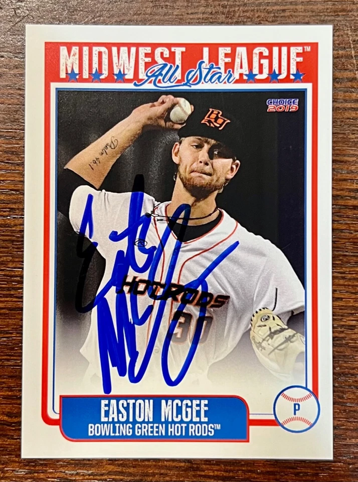 EASTON McGEE Signed 2019 Midwest League All Star Card 2022 Seattle Mariners - Image 1 of 1