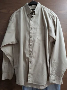 SIZE XL HARLEY DAVIDSON Men's Beige Long Sleeve Casual Shirt INVPV3405 - Picture 1 of 3