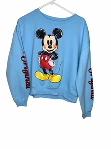 Disney Mickey Mouse Sky Light Blue Sweatshirt Youth XL 15 16 17 - Picture 1 of 3