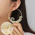 Any Name Hoop Earrings Personalized Jewelry Custom Hoop Stainless Steel Earrings