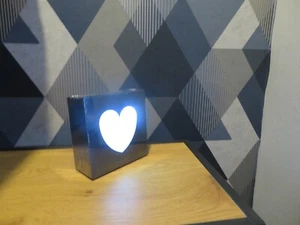 New Bright White LEDs Heart Misc Alphabet Light Box Freestanding-Gift Boxed - Picture 1 of 9