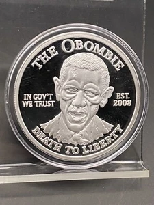 2008 1 Oz Silber The Obombie Barack Obama PP Medaille in Gov’t We Trust - Bild 1 von 4