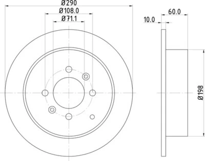 2x Discos Traseros Mintex para Peugeot 406 1.6 1.8 16V 2.0 1.9 TD 2.1 12V Turbo Foto 1 de 2