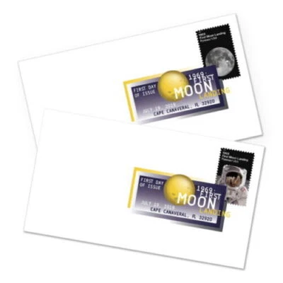 US Stamp 2019 Sct#5399-5400 1969 First Moon Landing (1 Set of 2PC) DCP FDC MNH - Image 1 of 4