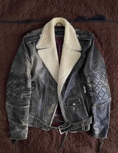 Dsquared2 2011 Runway Mens Leather 52 size Biker Jacket - Picture 1 of 10