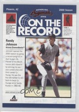 2002 Donruss Originals On the Record /800 Randy Johnson #OR-6 HOF