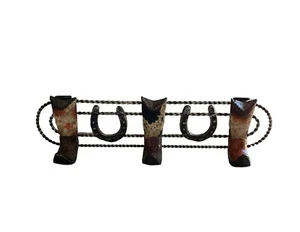 Western Horse Shoe-Coat or Hat Rack - Picture 1 of 2