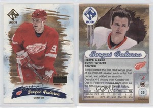 2000-01 Pacific Private Stock Premiere Date /60 Sergei Fedorov #35 HOF