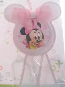 FIOCCO NASCITA/COCCARDA ROSA "DISNEY BABY MINNIE" CON AIDA DA RICAMARE - Foto 1 di 1
