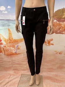Bodyflirt @ Bonprix Black skinny cargo trousers zip detail UK 14 RRP £35 New - Picture 1 of 22