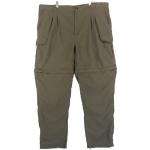 Pantalones cargo convertibles LL Bean Traveler para hombre 2XL altos marrón nailon 6 bolsillos - Imagen 1 de 8