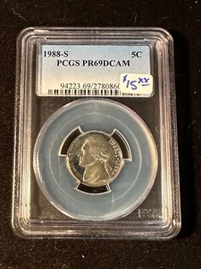 1988 S JEFFERSON NICKEL PCGS PR69DCAM - Picture 1 of 4