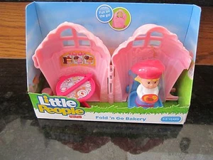 Fisher Price Little People Bakery NEW fold go Bake shop cupcake pink chef girl - Picture 1 of 2
