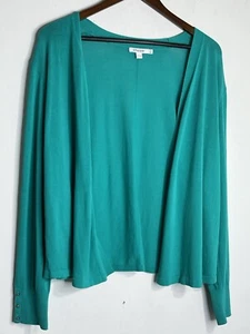 Giacca cardigan blazer Chicos 3 nuovo con etichetta giada tropicale XL 16 18 (13) - Foto 1 di 11
