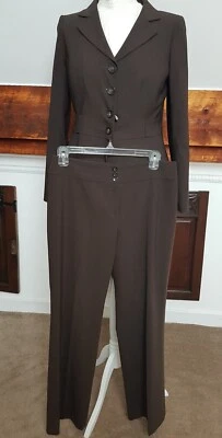 Ann Taylor Petite Pants Size 4-6P  Blazer Jacket 6P trousers Suit Brown 2 Piece - Image 1 of 4