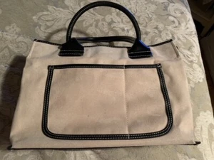 Saks Fifth Avenue small tote bag faux suede /leather - Picture 1 of 12