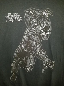 Men's Marvel T-Shirt Black Size 2XL 3XL Black Panther Raised Graphic Tee - Picture 1 of 2
